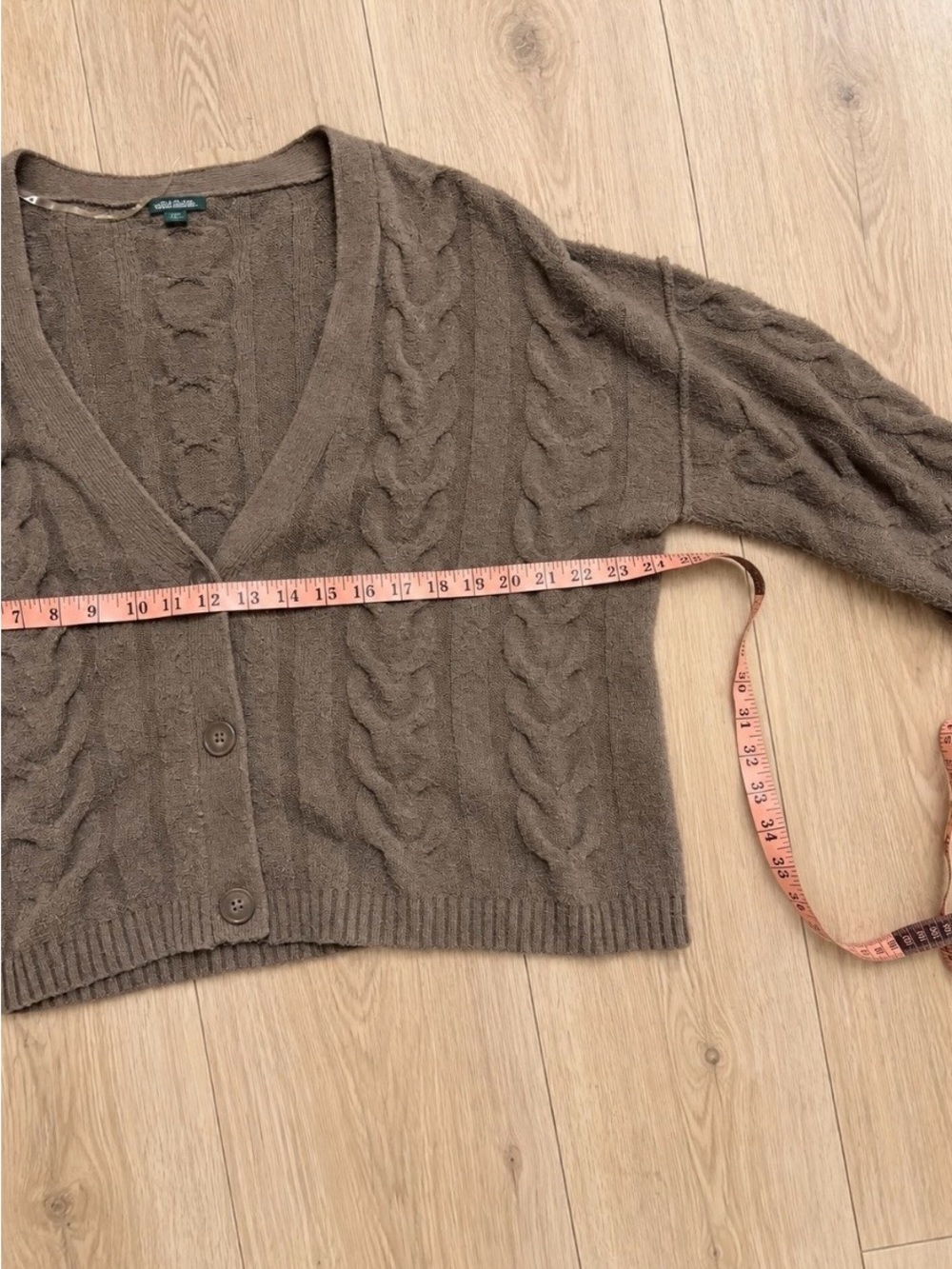 wild fable Cable Knit Cropped Cardigan - Taupe - Picture 6 of 6